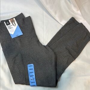 Members Mark, Women’s Gray High-Rise Ankle Leggings, Large, NWT